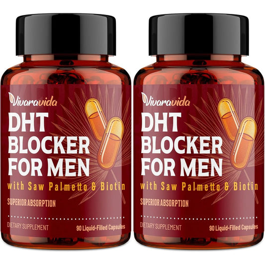 Vivaravida DHT Blocker Natural Hair Growth Supplement front view bottle