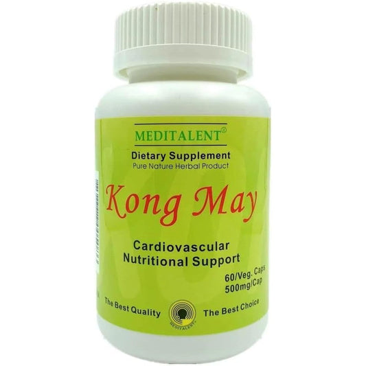 Meditalent Corinth Kong May Herbal Supplement front view bottle for cardiovascular health