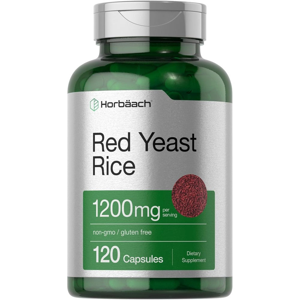 HorbÃ¤ach Red Yeast Rice 1200 mg bottle front view
