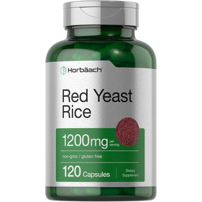 HorbÃ¤ach Red Yeast Rice 1200 mg bottle front view