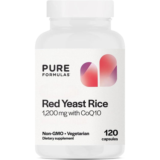 PureFormulas Extra Strength Red Yeast Rice and CoQ10 supplement bottle front view