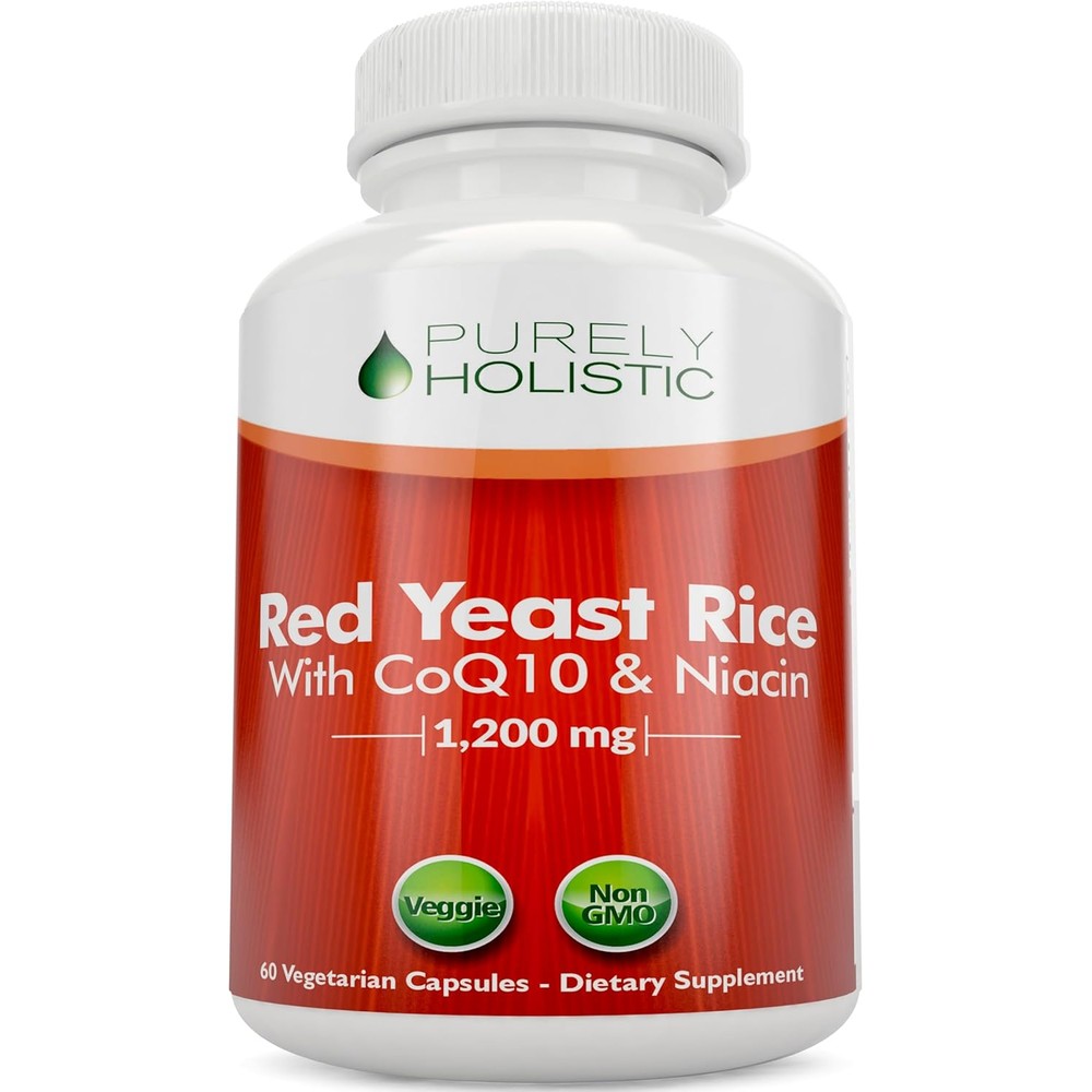 Purely Holistic Red Yeast Rice 1200mg with CoQ10 front view