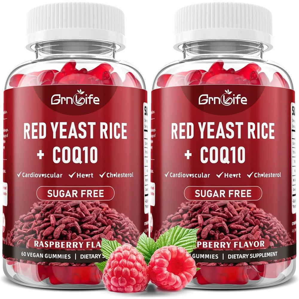 GrnLife Red Yeast Rice and CoQ10 Gummies front bottle view