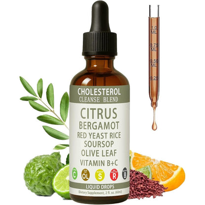 Kxvude Red Yeast Rice and Citrus Bergamot Liquid Drops front view bottle