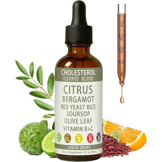 Kxvude Red Yeast Rice and Citrus Bergamot Liquid Drops front view bottle