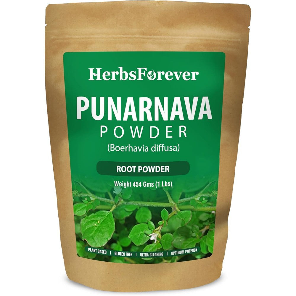 Herbsforever Punarnava Boerhaavia Diffusa Root Powder front view for kidney support