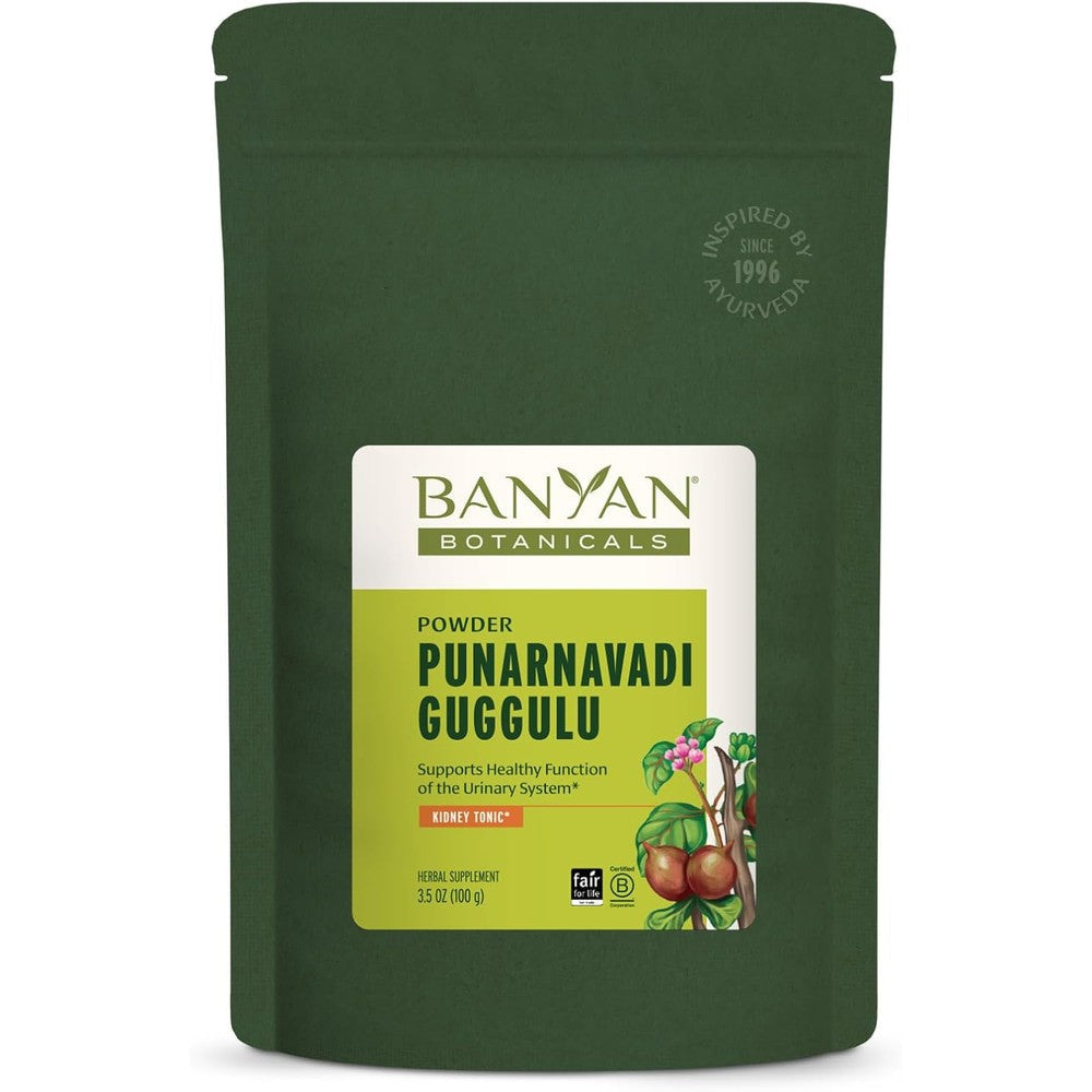 Banyan Botanicals Punarnavadi Guggulu Powder front view packaging