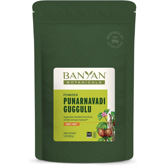 Banyan Botanicals Punarnavadi Guggulu Powder front view packaging