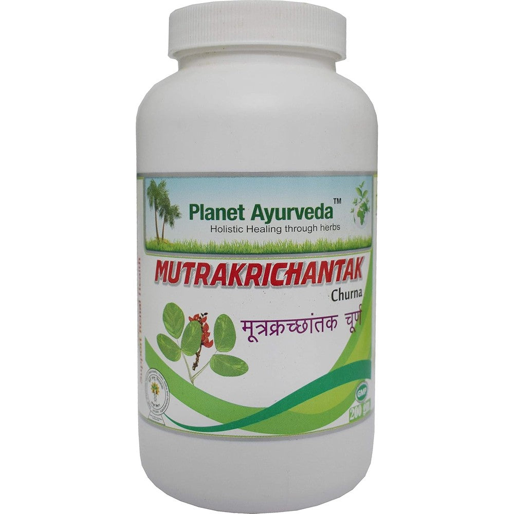 Planet Ayurveda Mutrakrichantak Churna two hundred grams twin pack front view for kidney health support.
