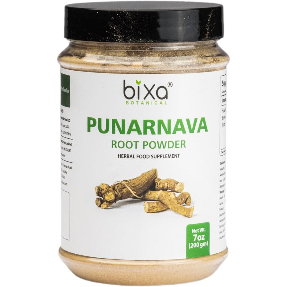 Bixa Botanical Punarnava Root Powder front view jar for kidney detox