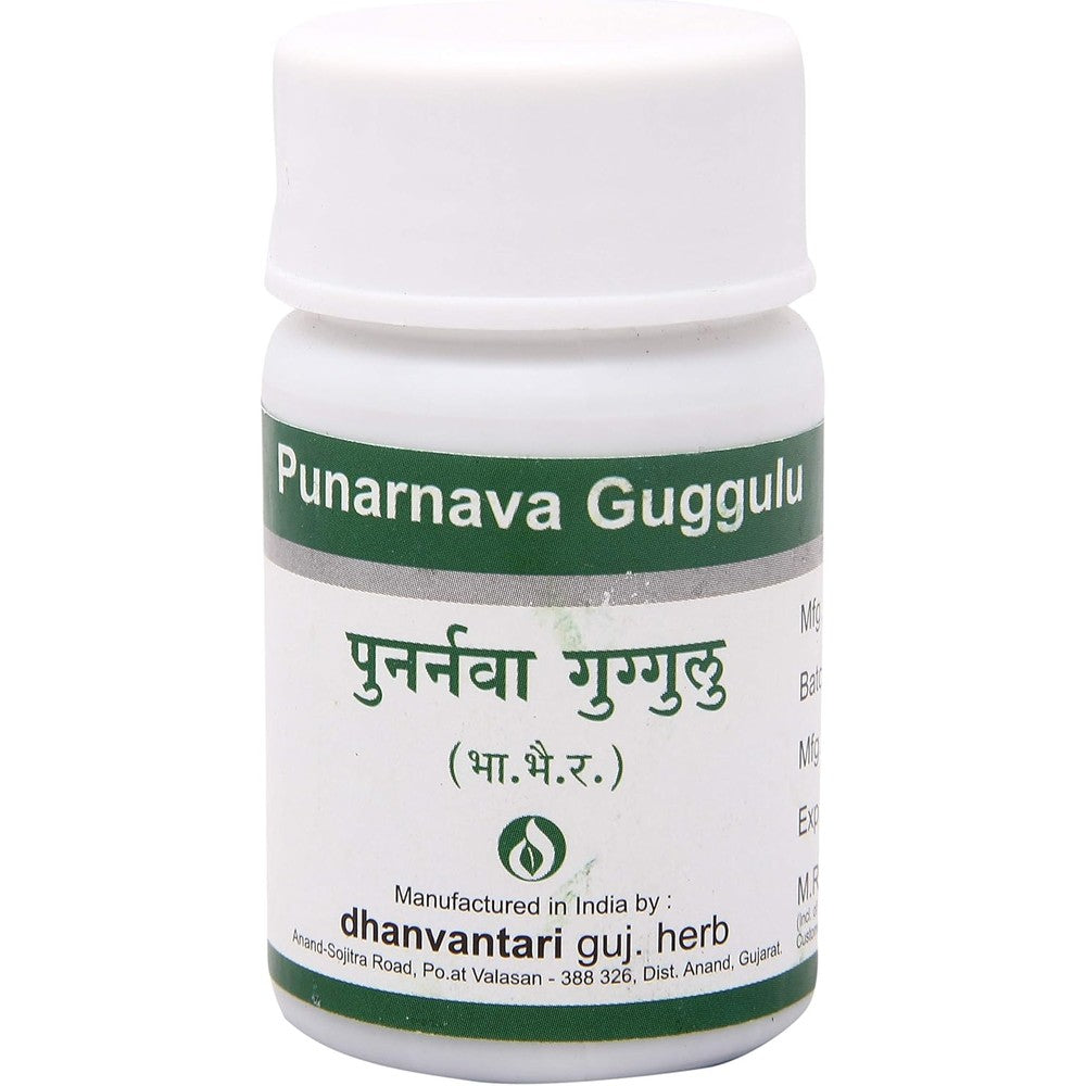Dhanvantari Punarnava Guggulu tablets pack of four front view for joint health support