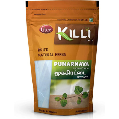 KILLI Punarnava Mookirattai Leaves Powder 100 grams front packaging view for kidney health