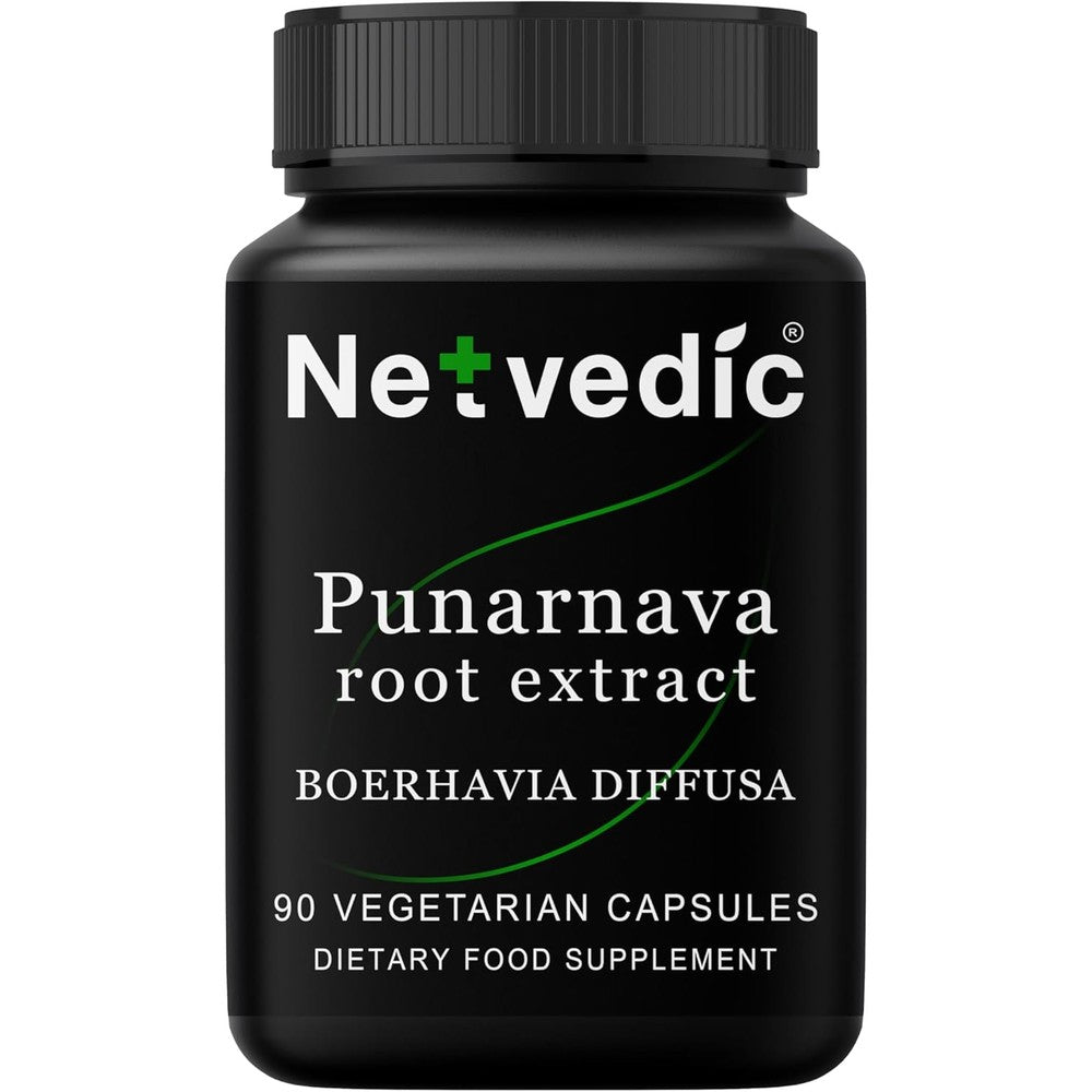 Rudrang Nutri Store Netvedic Punarnava Root Extract 400mg bottle front view for kidney detox