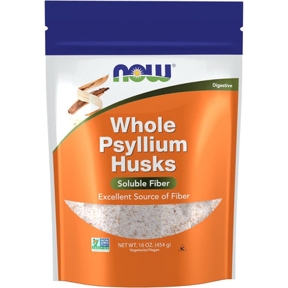 Now Foods Whole Psyllium Husks 16 Ounce front view