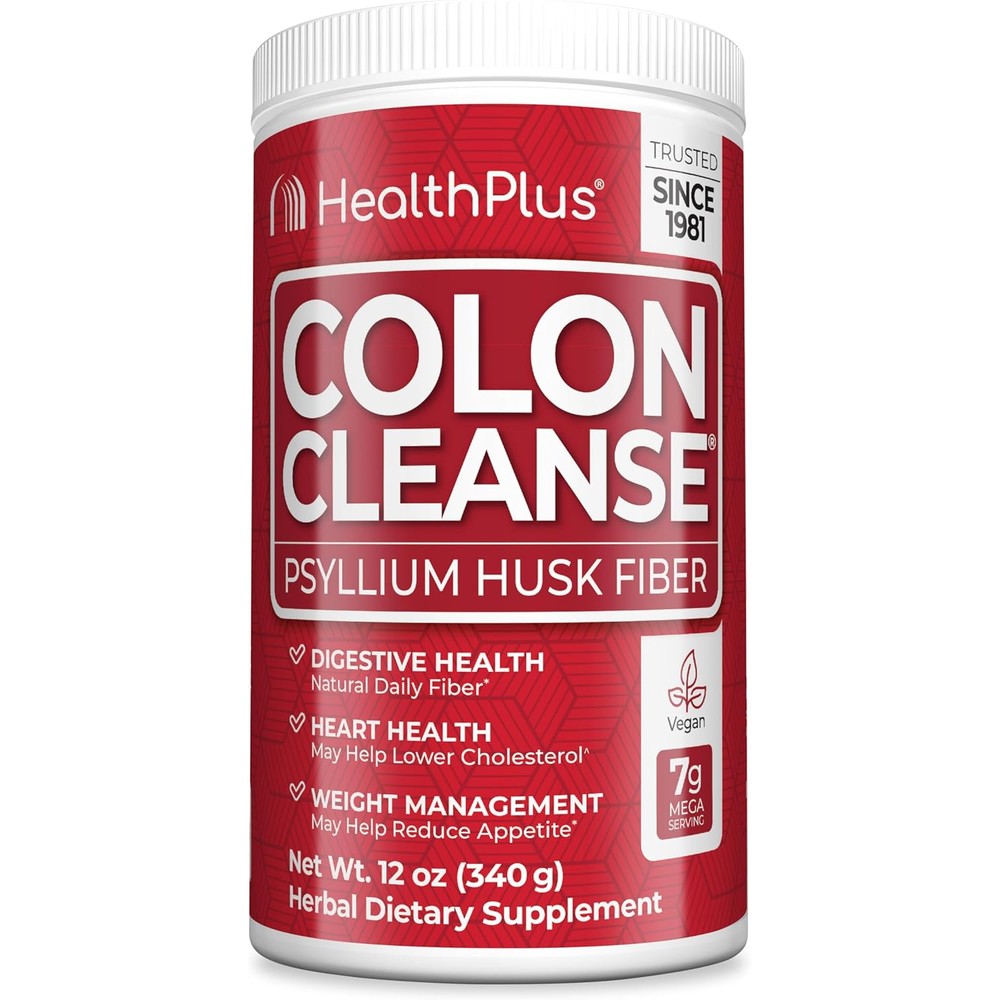 Health Plus Colon Cleanse Natural Daily Fiber Powder front view
