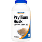 Nutricost Psyllium Husk 1500mg 500 Capsules front view