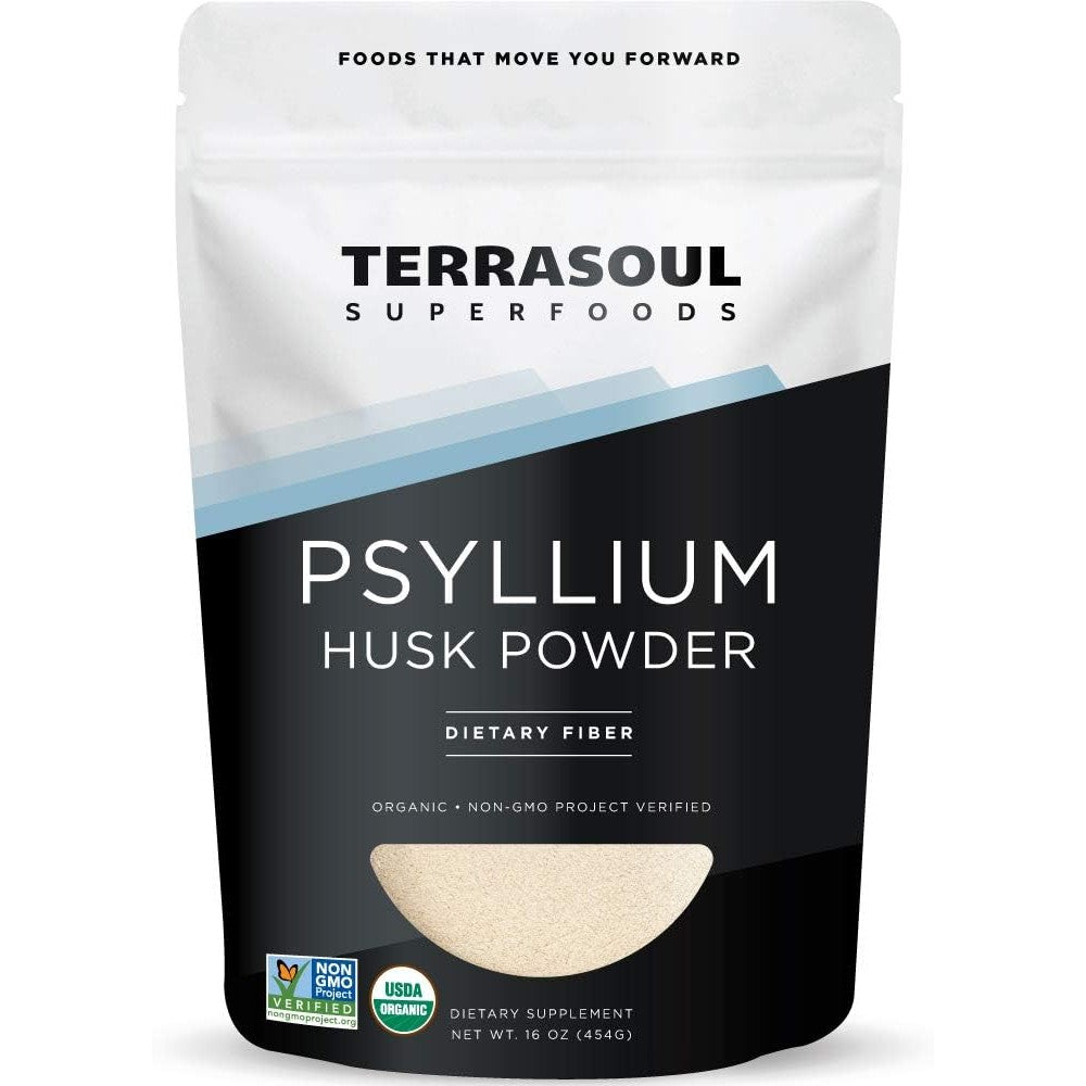 Terrasoul Superfoods Organic Psyllium Husk Powder front view