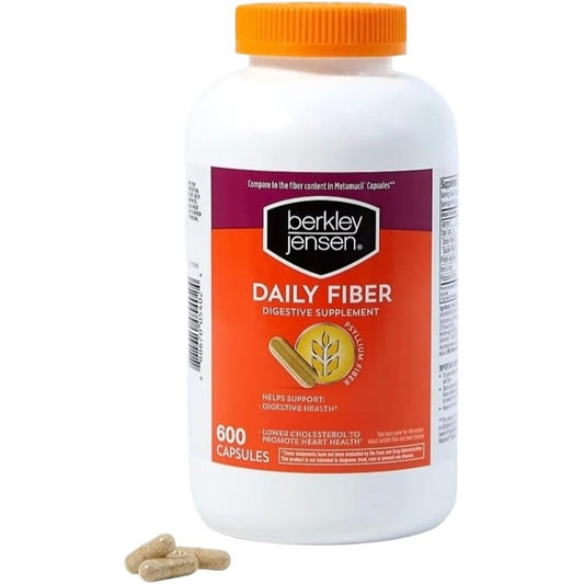 Berkley Jensen Daily Psyllium Husk 600 capsules front view