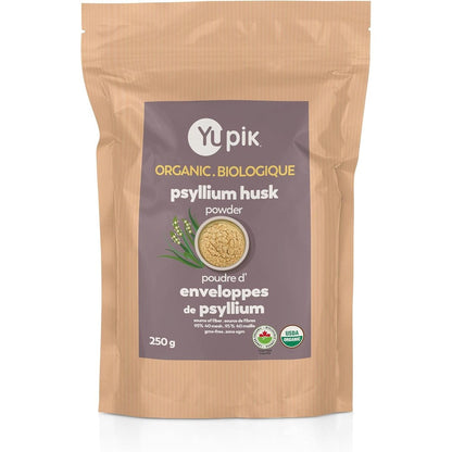 Yupik Organic Psyllium Husk Powder front view of 250g bag