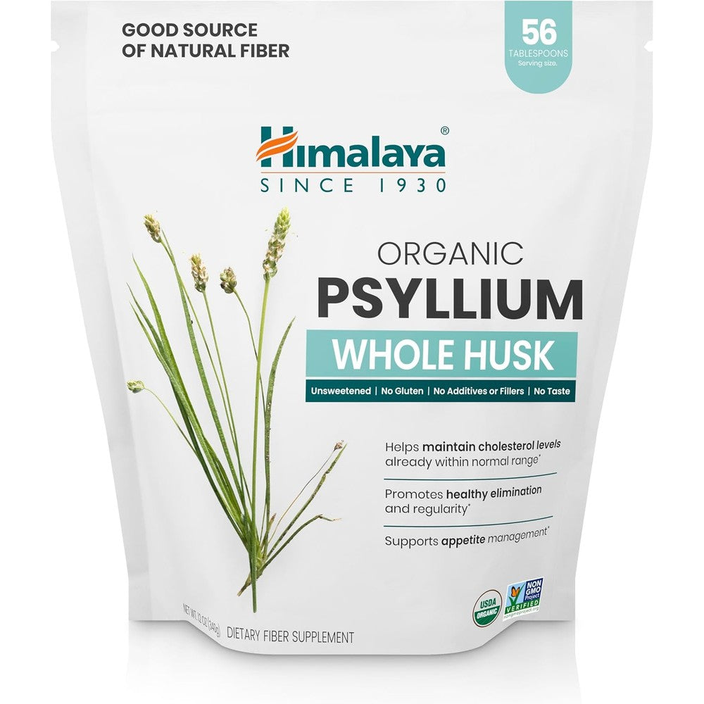 Himalaya Organic Psyllium Whole Husk Fiber Supplement front view