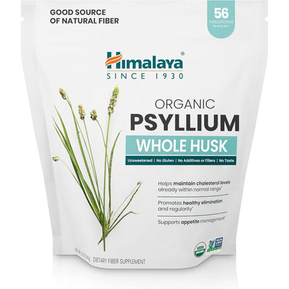 Himalaya Organic Psyllium Whole Husk Fiber Supplement front view