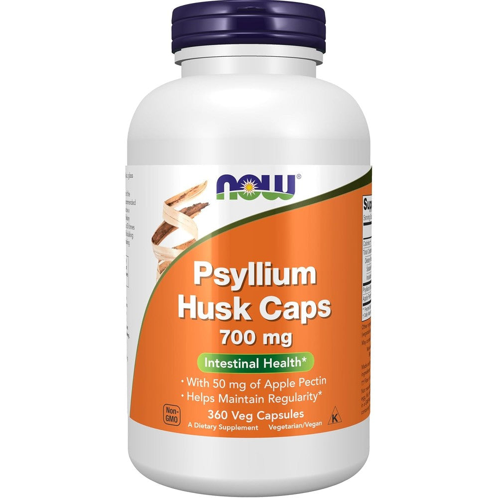 Now Foods Psyllium Husk 700mg capsules bottle front view