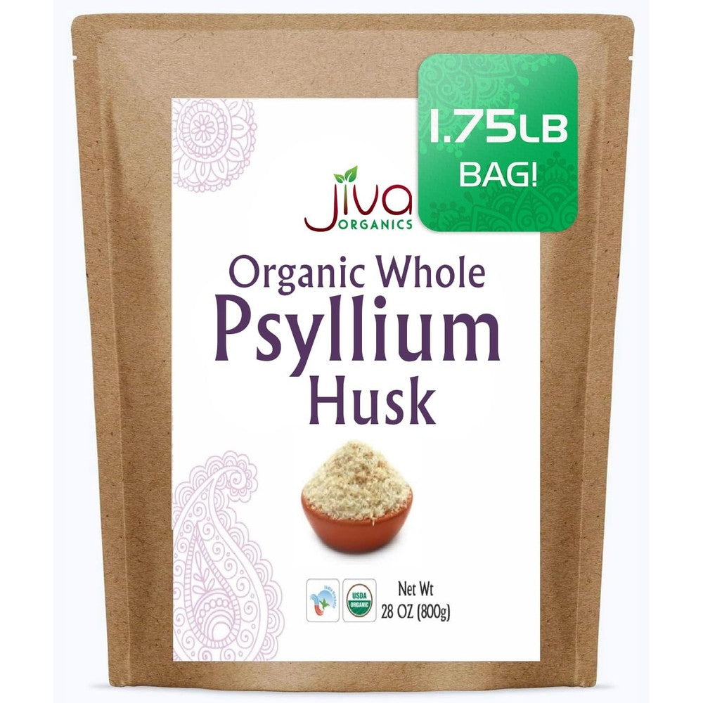 Jiva Organics Whole Psyllium Husk 28 Ounce front view