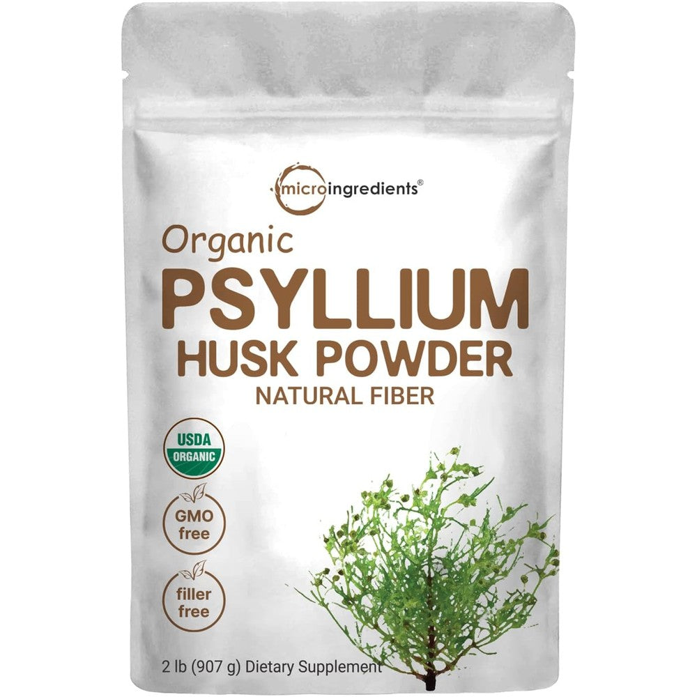 Micro Ingredients Organic Psyllium Husk Powder 32 Ounce front view