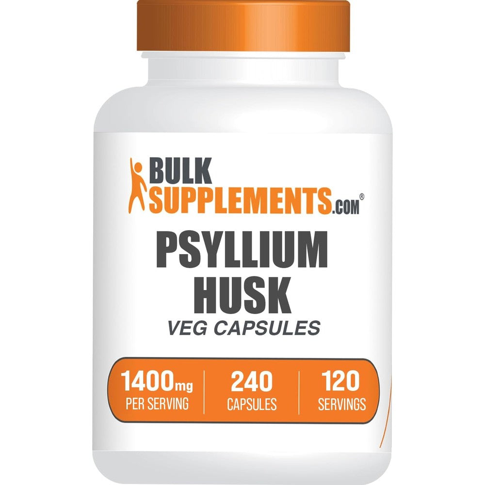 BulkSupplements Psyllium Husk Capsules front bottle view