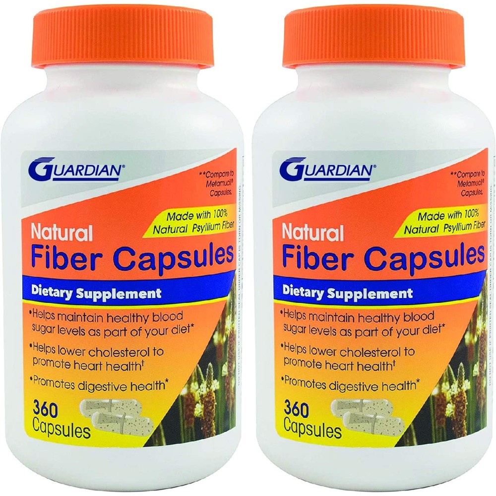 Guardian Natural Psyllium Husk Fiber 720 Capsules bottle front view