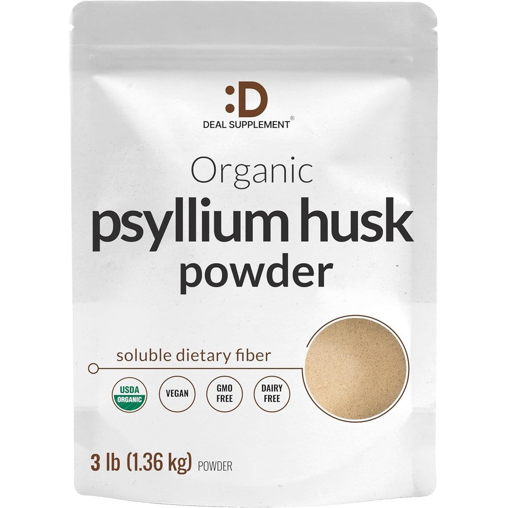 Deal Supplement Organic Psyllium Husk Powder front view pouch