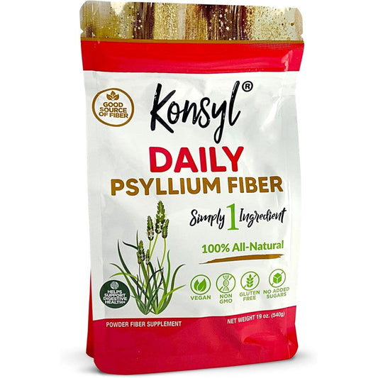 Konsyl Daily Psyllium Fiber Powder front view 540g container