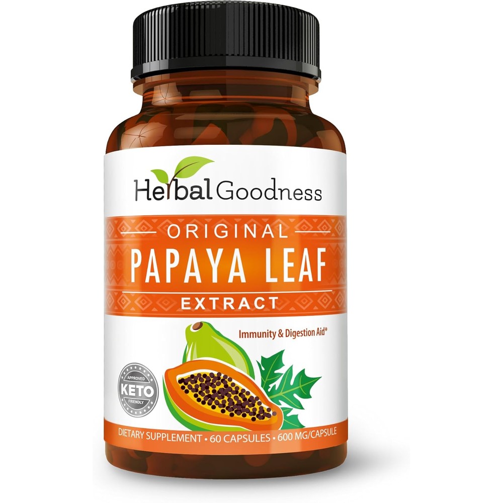 Herbal Goodness Papaya Leaf Extract front of bottle