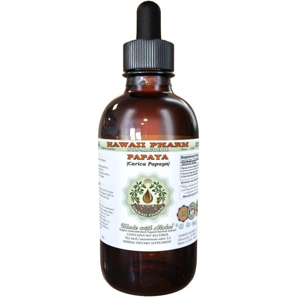 Hawaii Pharm Papaya Alcohol Free Liquid Extract front view bottle