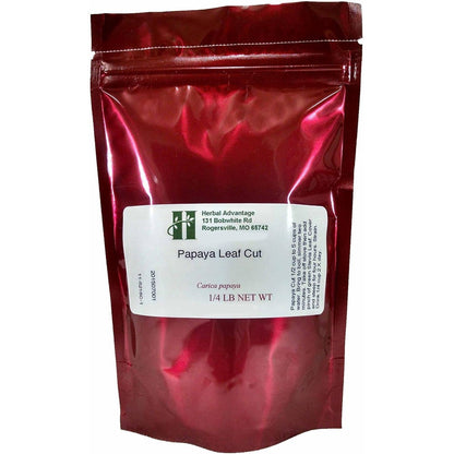 Herbal Advantage Papaya Leaf Organic Tea Cut front view