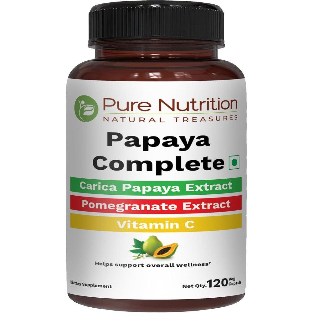 Pure Nutrition Papaya Complete 120 Capsules front view