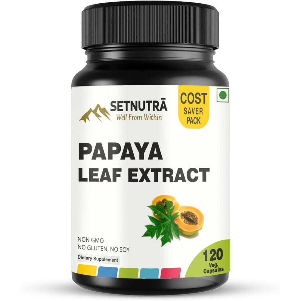 Setnutra Well From Within Papaya Leaf Extract front bottle view