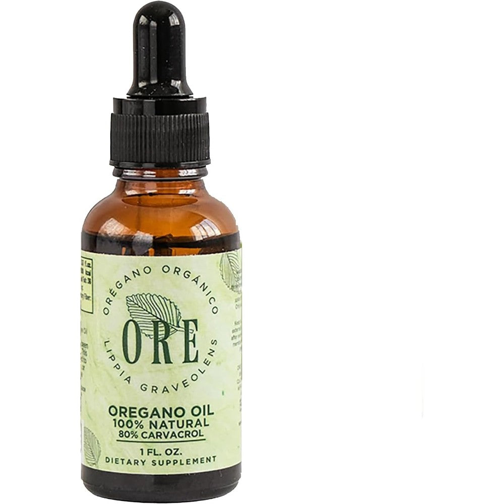 Ore Wildcrafted Mexican Oregano Oil Drops 1 fluid ounce bottle front view on display for premium herbal immune supplements.