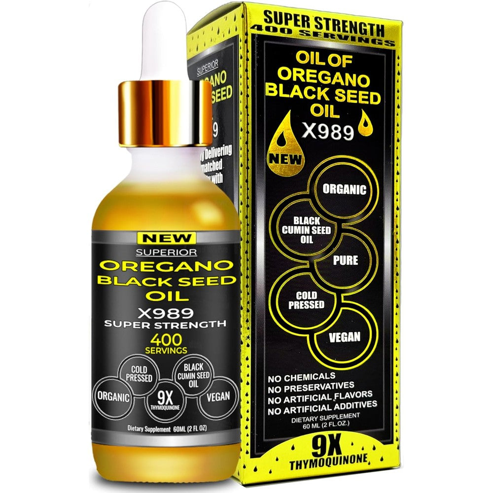 BIOZQYNK Wild Oil of Oregano and Black Seed Oil Liquid Drops front view bottle