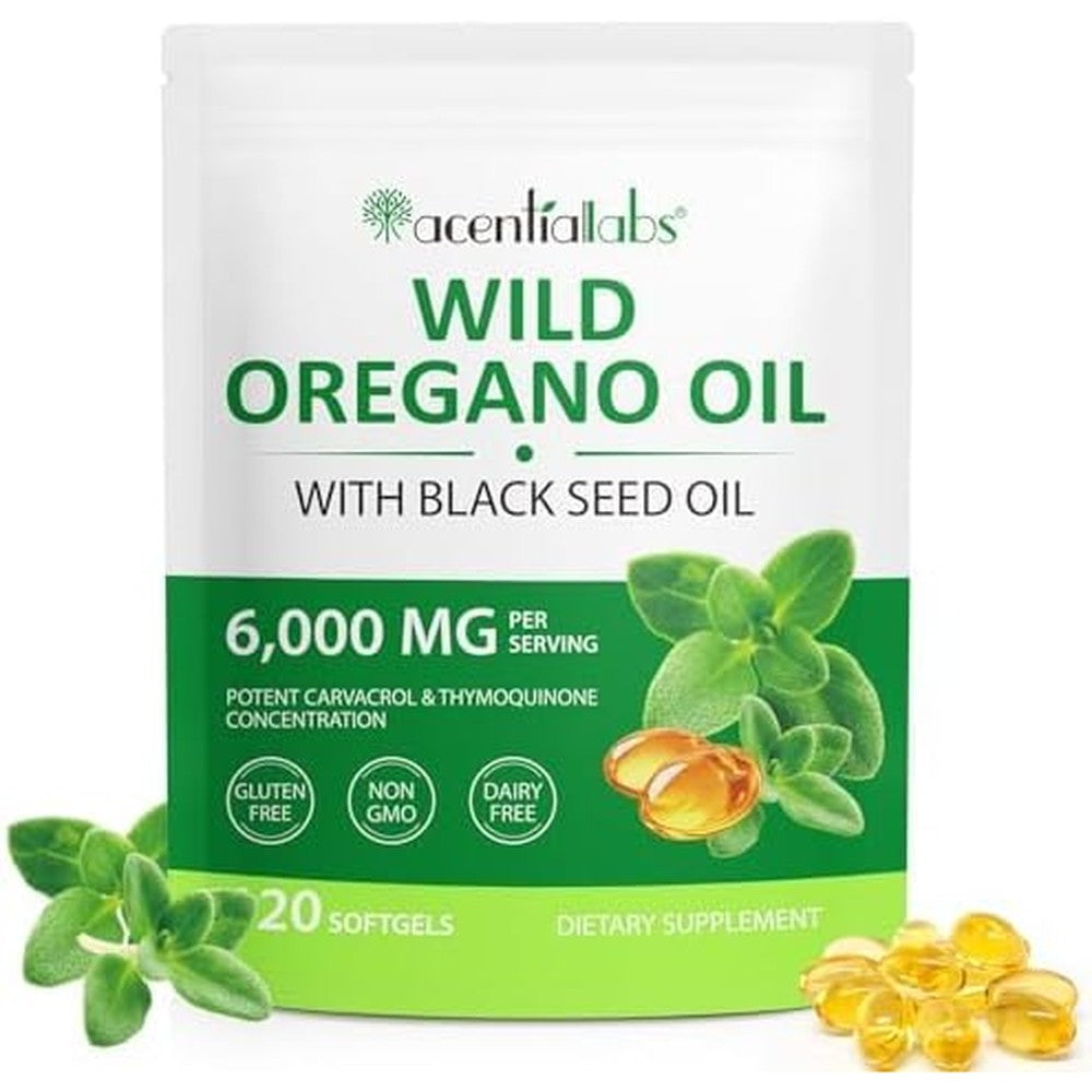 Flasture Oil of Oregano and Black Seed Oil Complex front view showing premium immune support capsules.