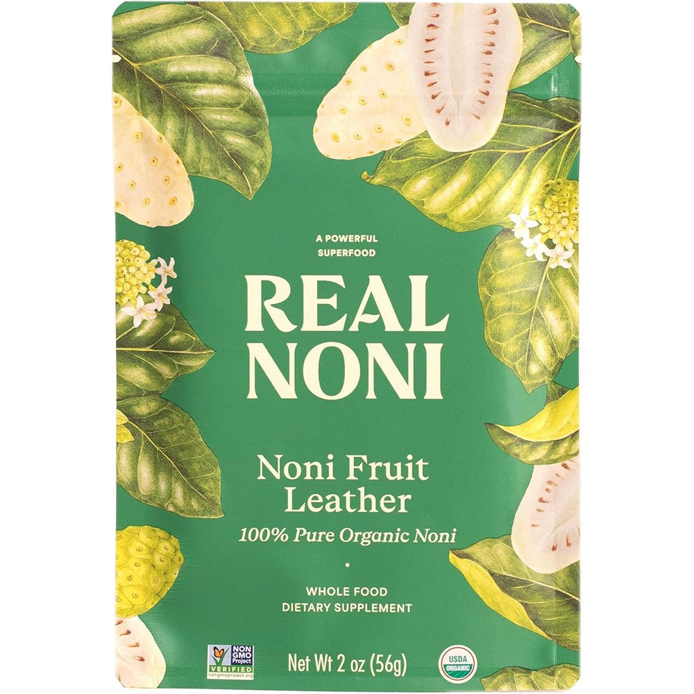 Hawaiian Organic Noni Real Noni Fruit Leather 2 Ounce front view
