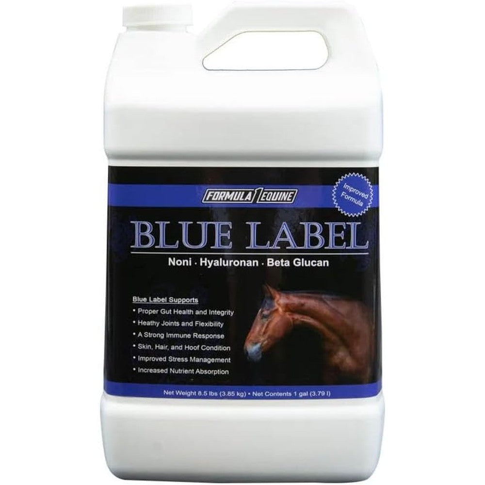 Formula 1 Noni Blue Label Organic Liquid Supplement front view one gallon container