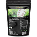 Go Nutra Organic Noni Fruit Powder black pouch front view showing organic superfood extract