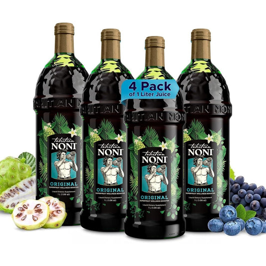 Tahitian Noni Juice by Morinda 4 pack front view authentic wellness drink