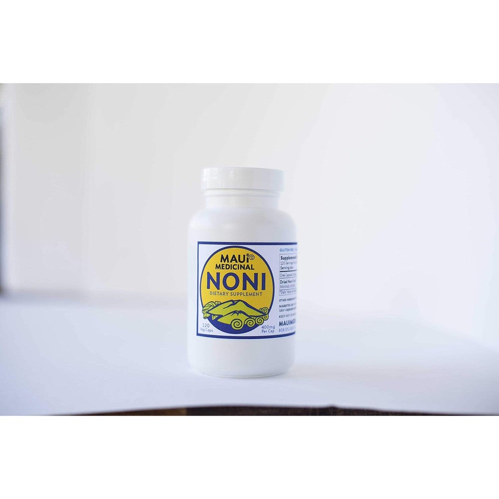 Maui Medicinal Herbs Organic Noni 240 veggie capsules front view immune support supplement