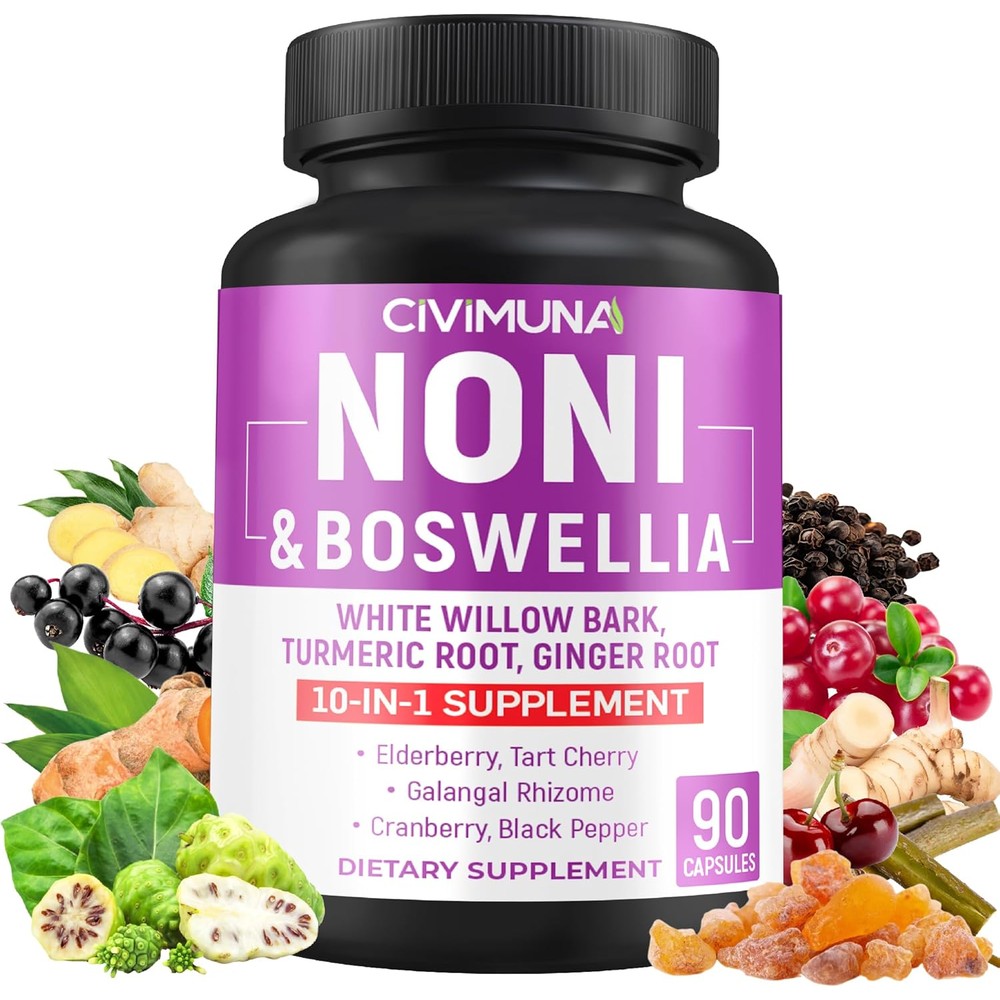 CIVIMUNA Noni Supplement front view bottle of joint support capsules