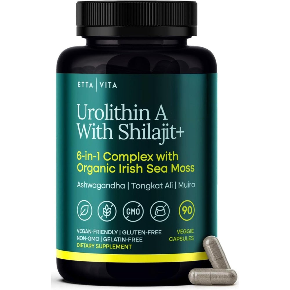 Etta Vita Urolithin A Complex 90 veggie capsules bottle front view