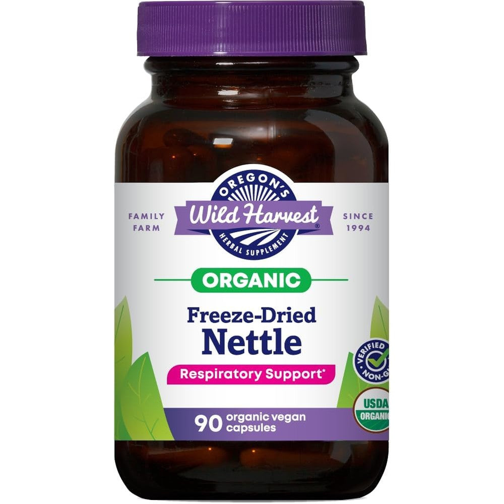 Oregon's Wild Harvest Organic Nettle 600mg bottle front view