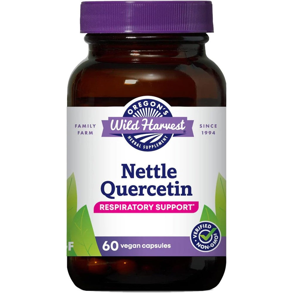 Oregon's Wild Harvest Nettle Quercetin 60 vegan capsules front view