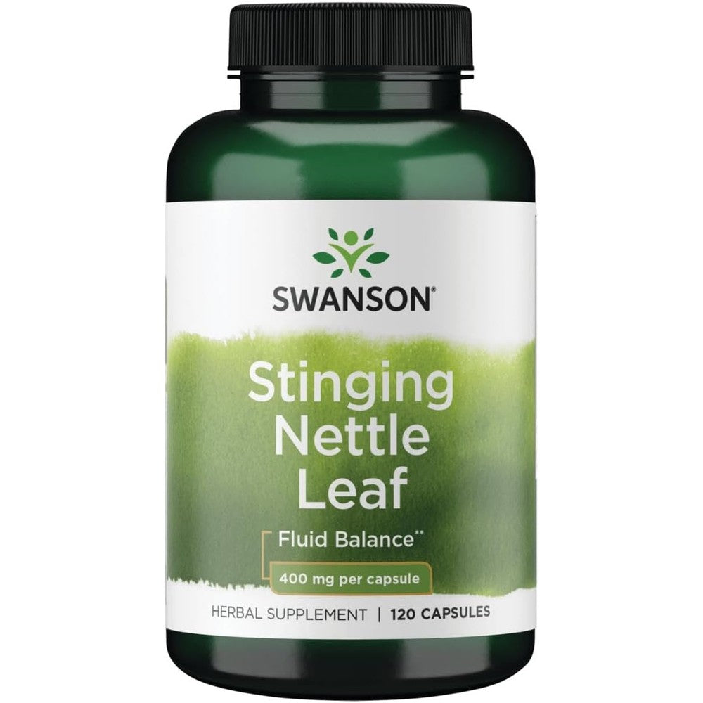 Swanson Stinging Nettle Leaf 120 capsules bottle front view for urinary support